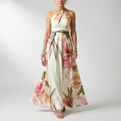 Chanel | Floral Halter Maxi Dress 0