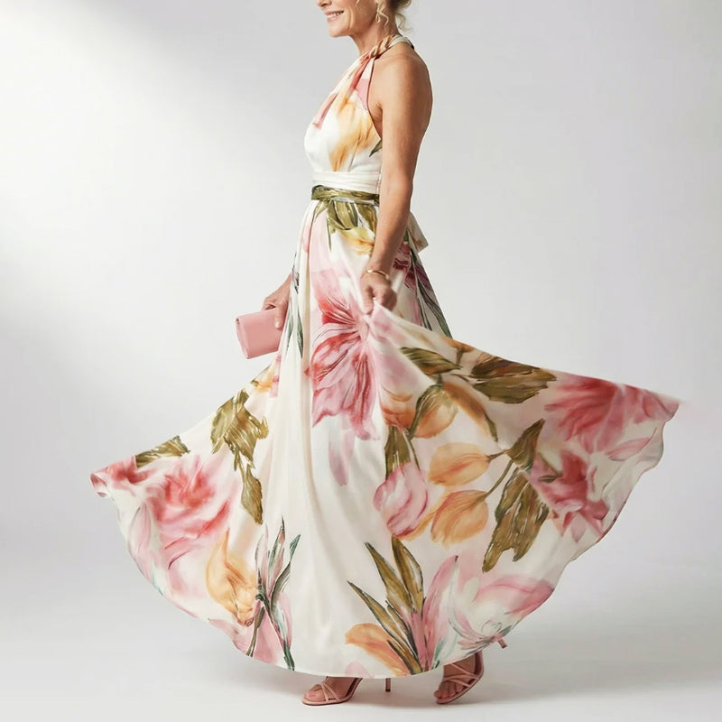 Chanel | Floral Halter Maxi Dress 3