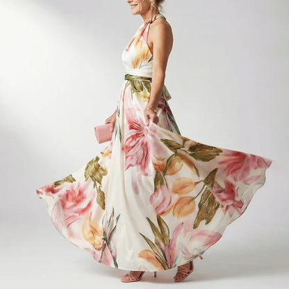 Chanel | Floral Halter Maxi Dress 3