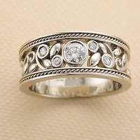 Charm - Sterling Silver Ring with Zirconia Accents 0