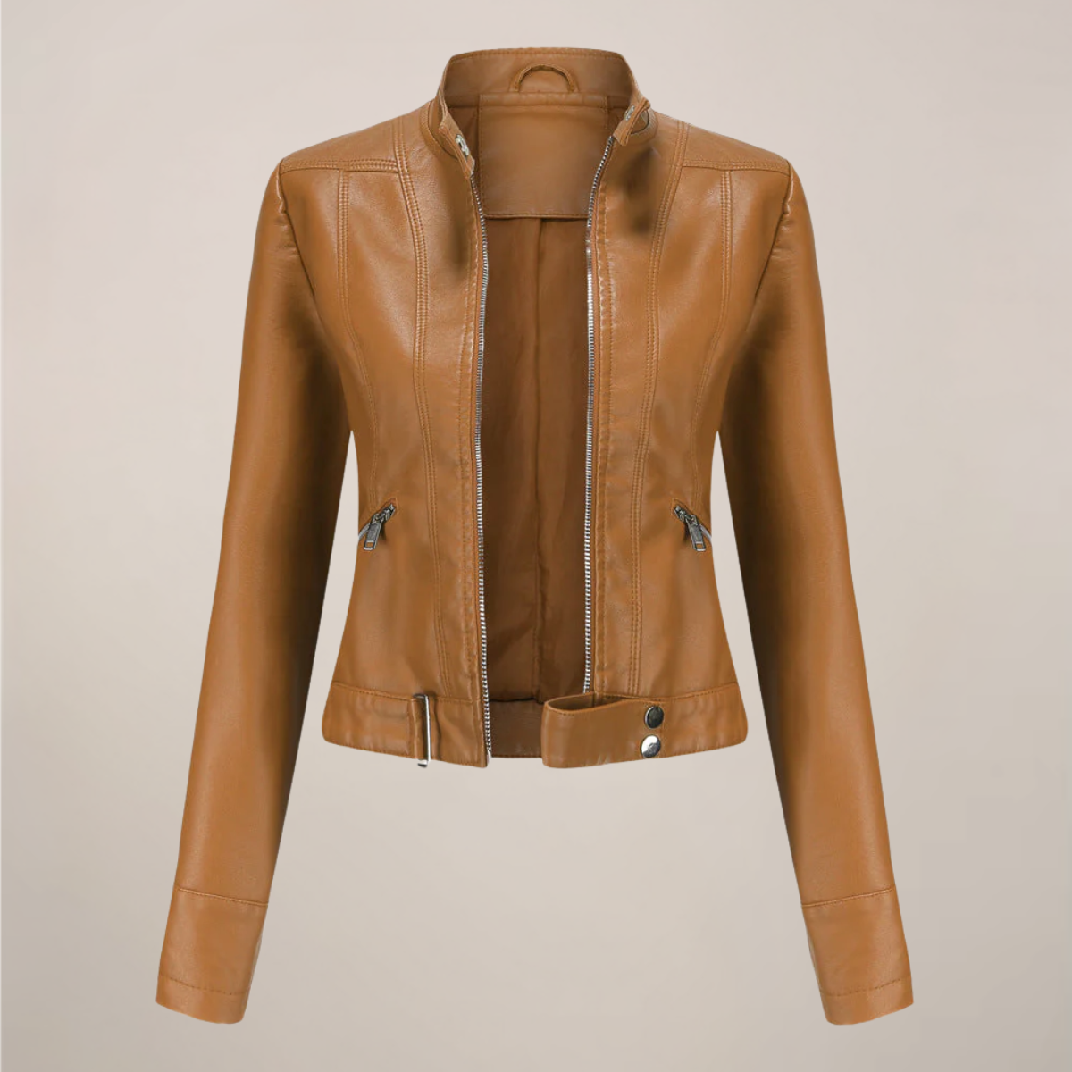 Chic Faux Leather Biker Jacket for Everyday Style 1