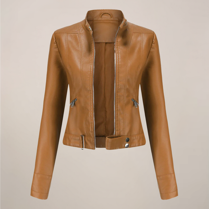 Chic Faux Leather Biker Jacket for Everyday Style 1