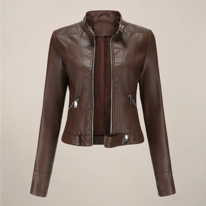 Chic Faux Leather Biker Jacket for Everyday Style 2