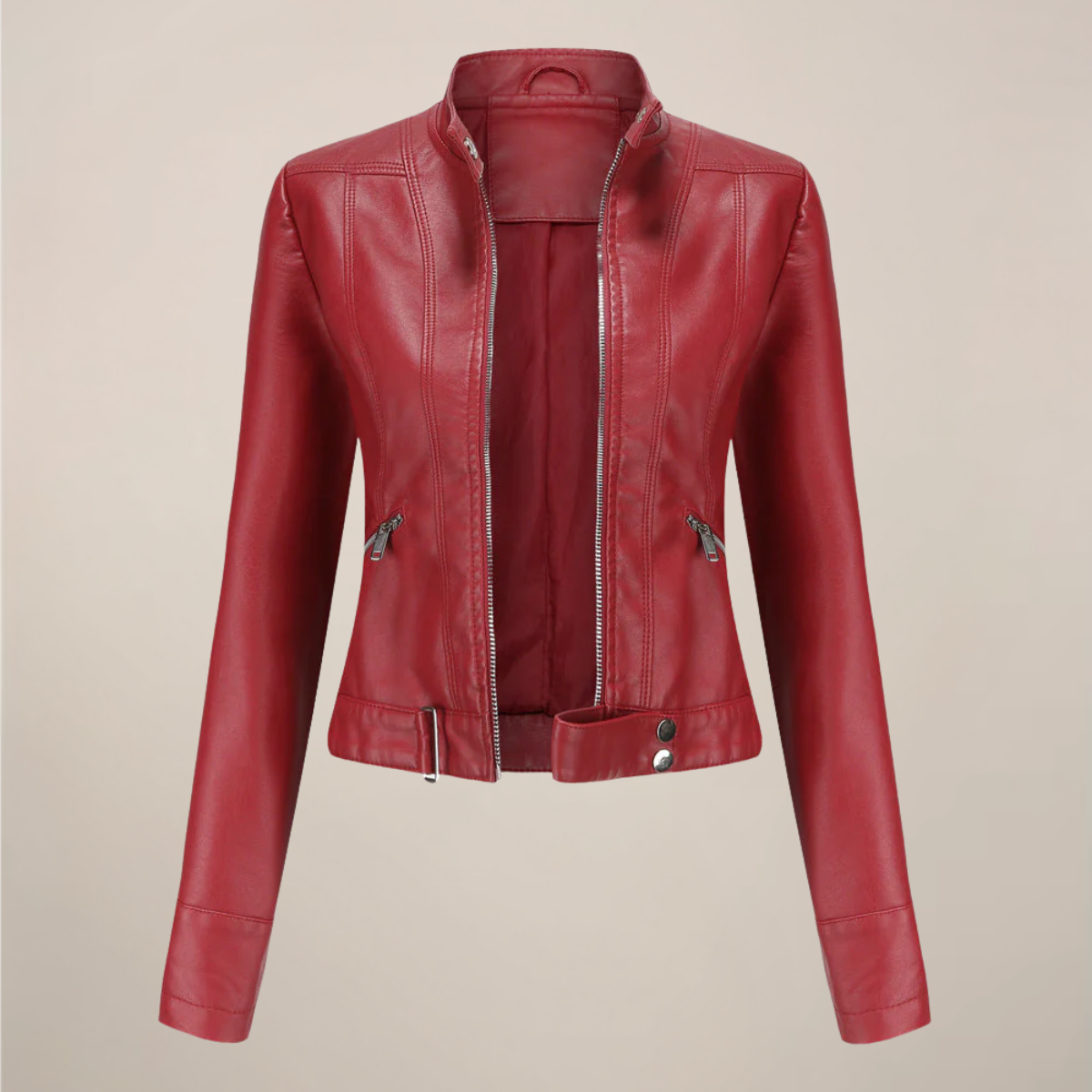 Chic Faux Leather Biker Jacket for Everyday Style 4