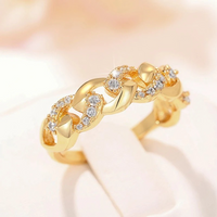 Chic Gold Link Ring 0