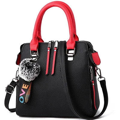 Chic PU Leather Crossbody Bag with Fur Ball Charm | Stylish Everyday Accessory for Women 10