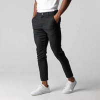 Chino Twill Pants with Tapered Leg and Belt Loops 0