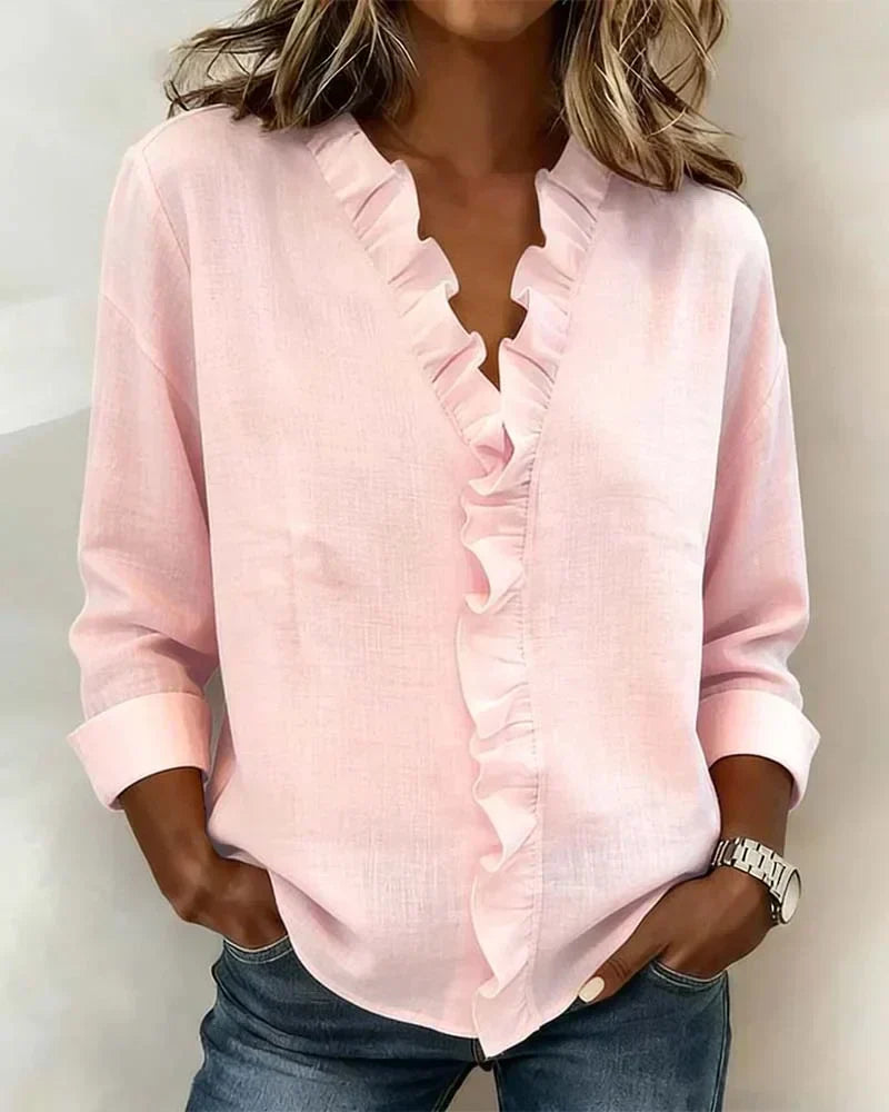 Chloe | Lightweight V-Neck Blouse 0