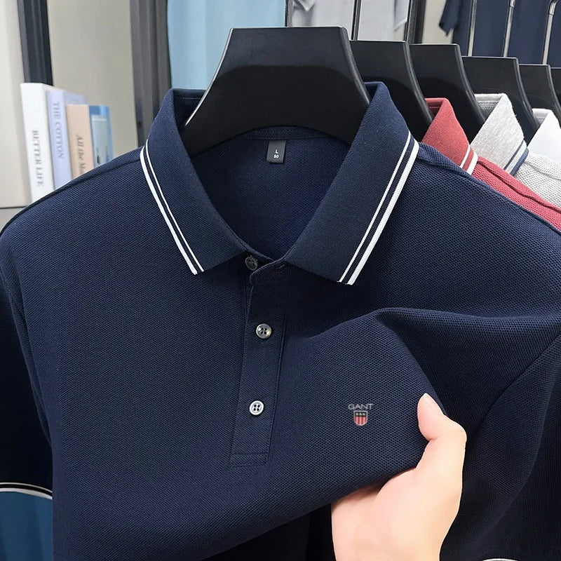 Classic Casual | Men's Polo Shirt with Exquisite Embroidery | Breathable Cotton for Everyday Comfort 0
