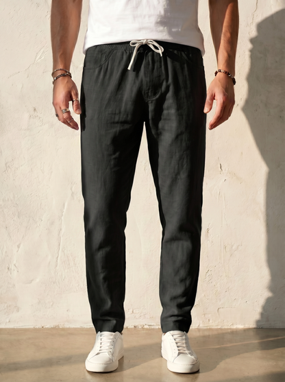 Coastal Breeze | Men's Linen Beach Pants with Relaxed Fit | Lightweight Comfort for Summer Outings 1