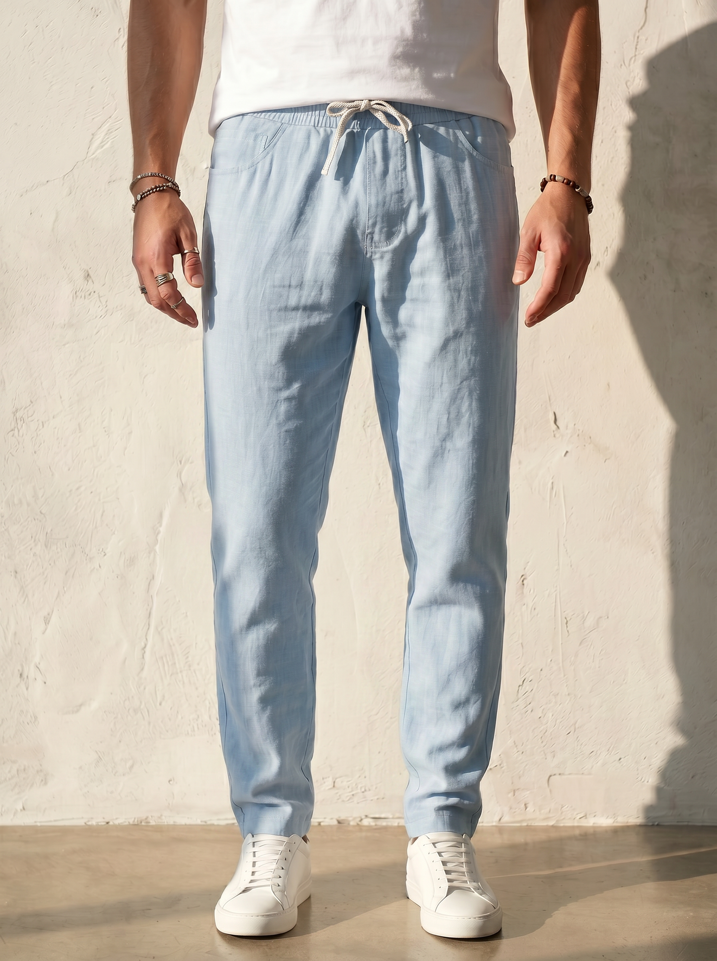 Coastal Breeze | Men's Linen Beach Pants with Relaxed Fit | Lightweight Comfort for Summer Outings 2