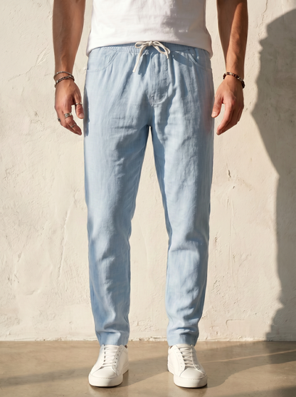 Coastal Breeze | Men's Linen Beach Pants with Relaxed Fit | Lightweight Comfort for Summer Outings 2