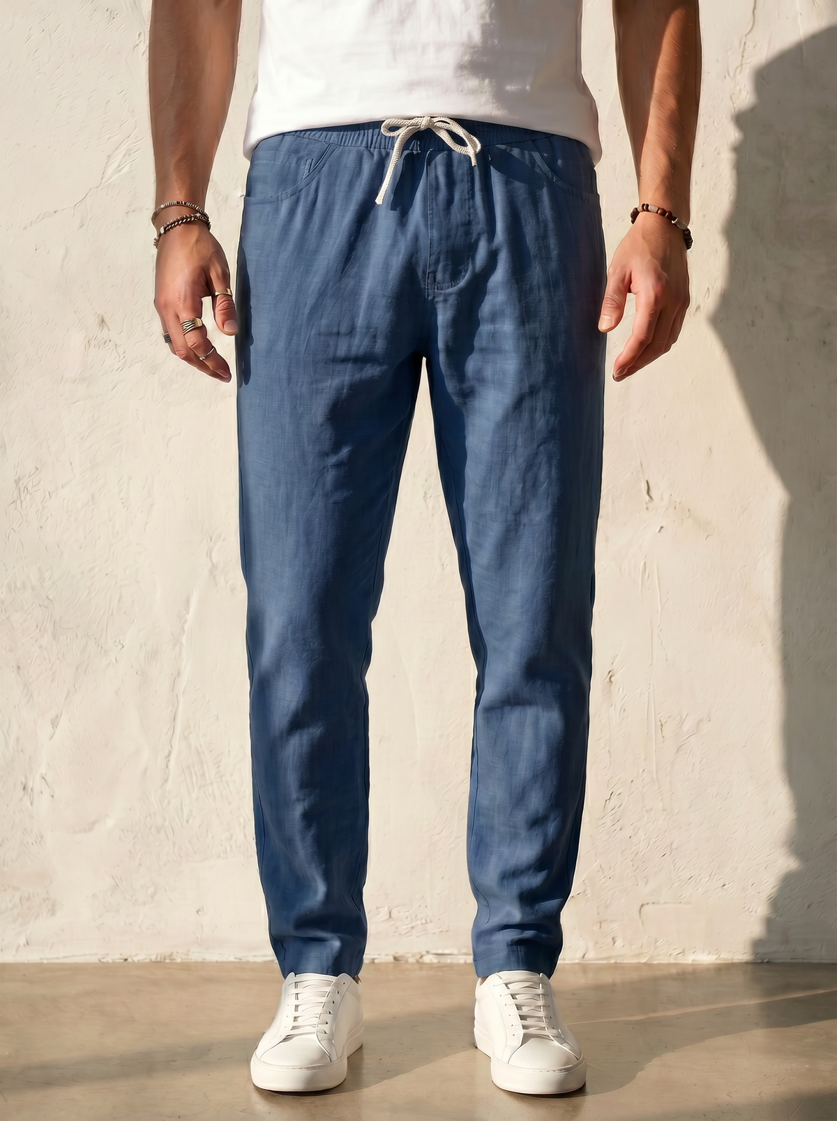 Coastal Breeze | Men's Linen Beach Pants with Relaxed Fit | Lightweight Comfort for Summer Outings 4