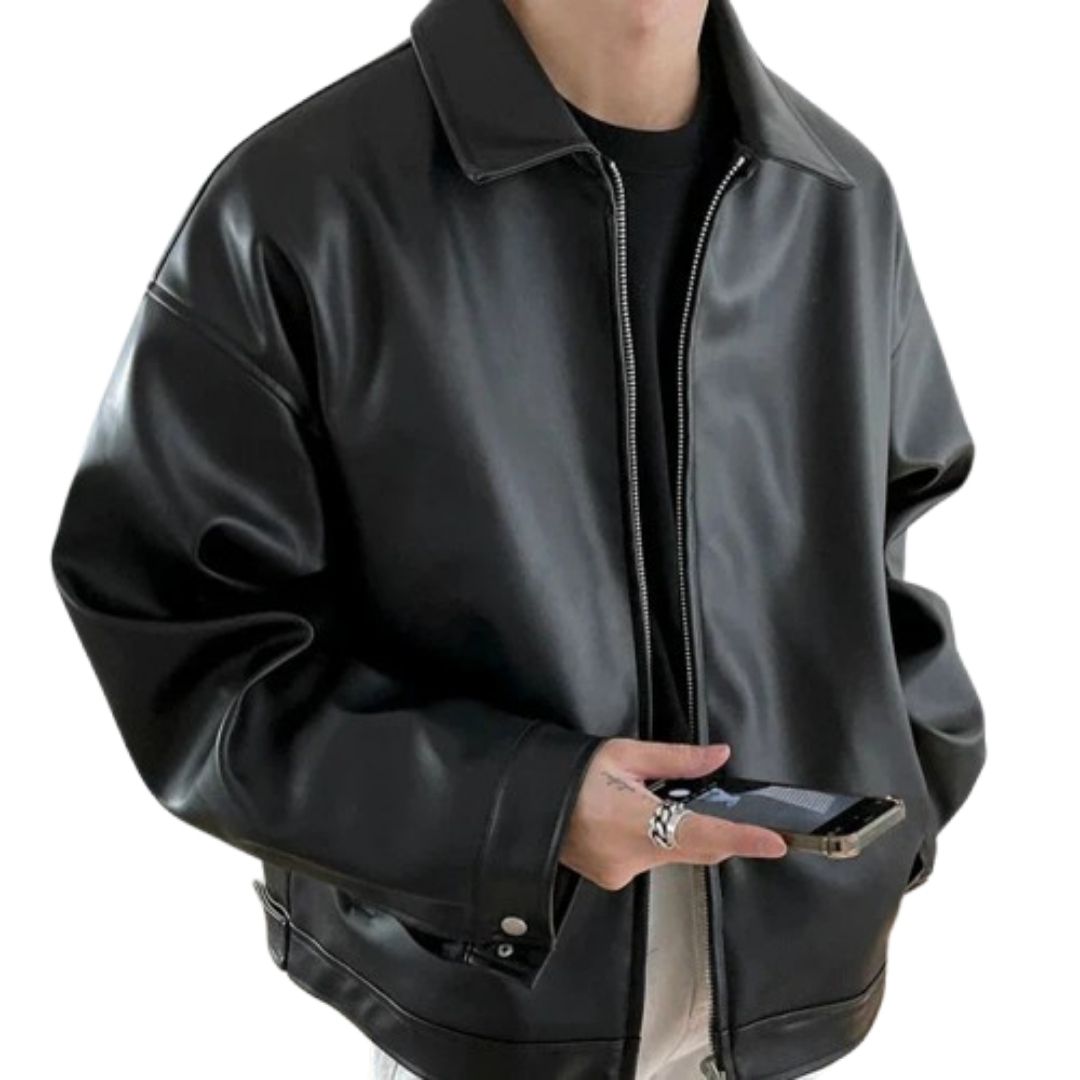 Colton | Men’s Oversized Leather Bomber Jacket 1