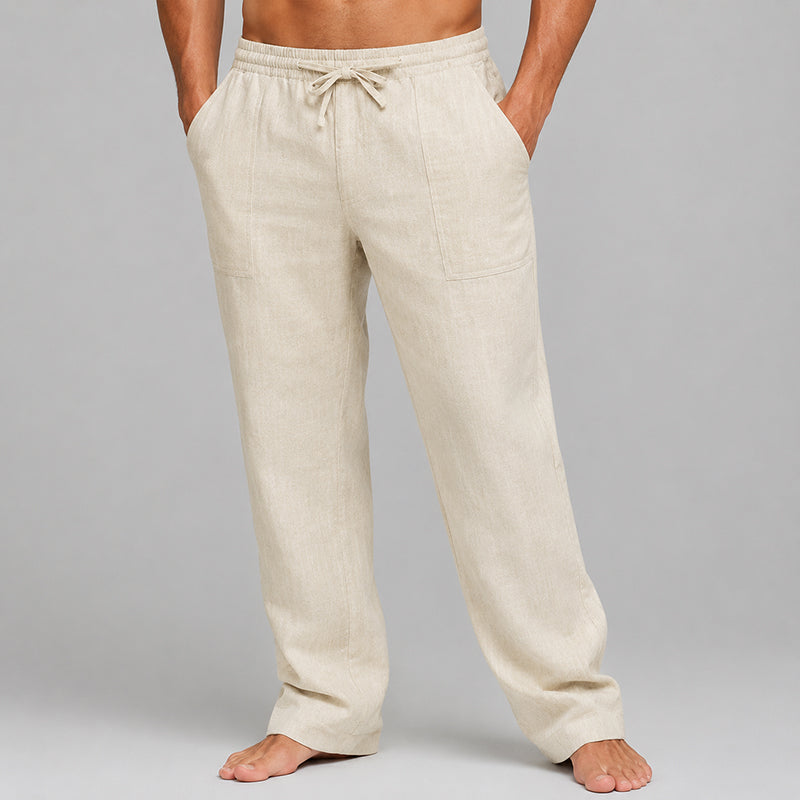 Connor | Linen Blend Relaxed Fit Pants 0