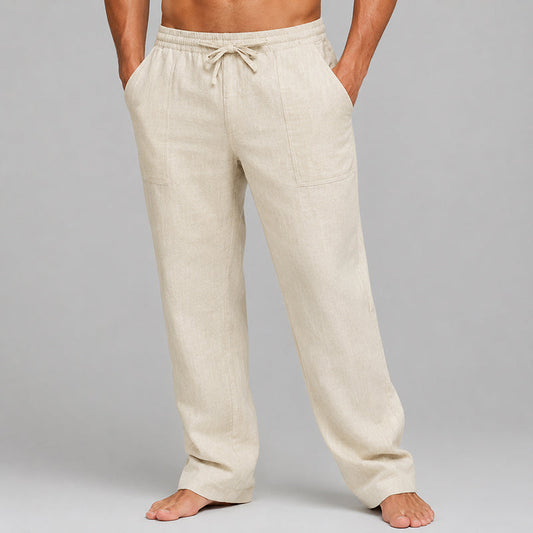 Connor | Linen Blend Relaxed Fit Pants 0