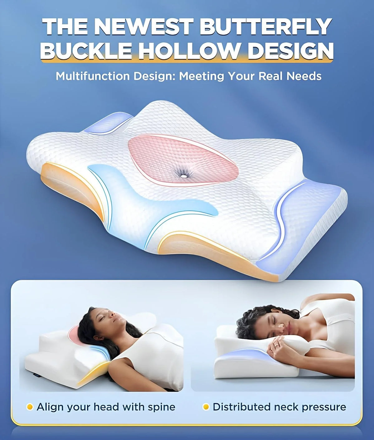 Cora Neck Support Pillow | Ergonomic Memory Foam for Neck Pain Relief 1