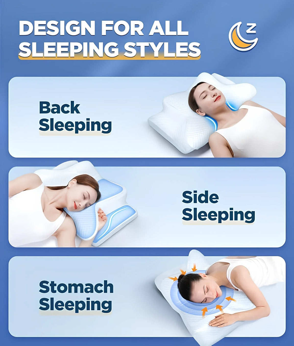 Cora Neck Support Pillow | Ergonomic Memory Foam for Neck Pain Relief 2