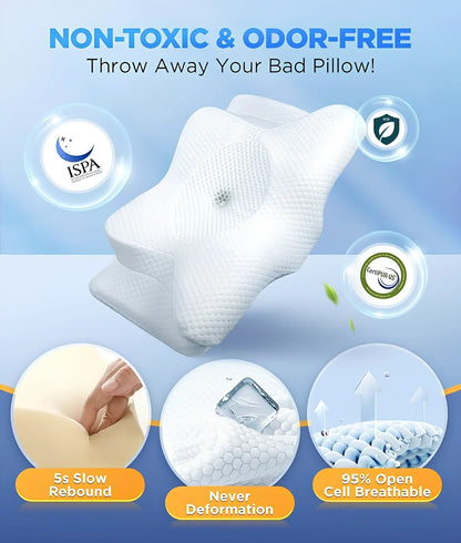Cora Neck Support Pillow | Ergonomic Memory Foam for Neck Pain Relief 3