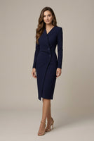 Courtney | Wrap-Front Blazer Dress 0