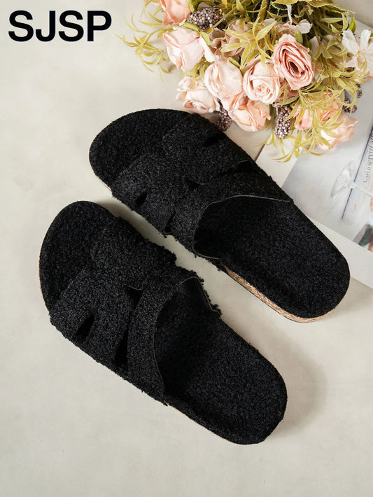Cozy Comfort | Women's Slippers with Faux Fur & Adjustable Straps | Soft and Warm for Indoor and Outdoor Use 5