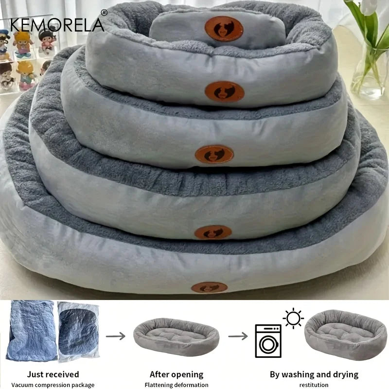 Cozy Haven | Large Dog Bed with Plush Cushion & Machine Washable Design | Comfortable Pet Bed for All Breeds 4