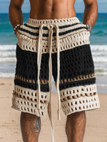 Crochet Knit Drawstring Shorts – Beach Ready Style 0