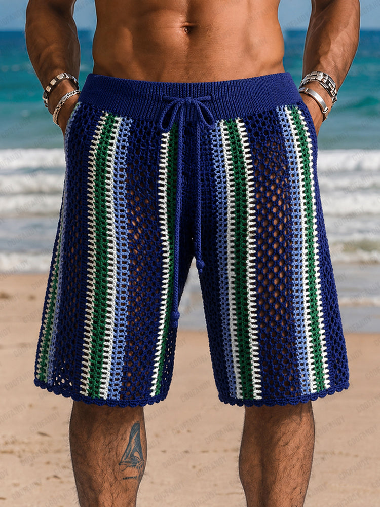 Crochet Knit Drawstring Shorts – Beach Ready Style 4
