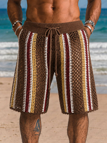 Crochet Knit Drawstring Shorts – Beach Ready Style 5