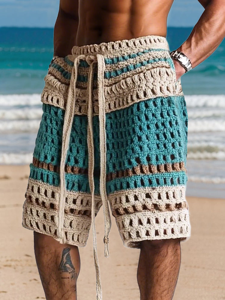 Crochet Knit Drawstring Shorts – Beach Ready Style 6