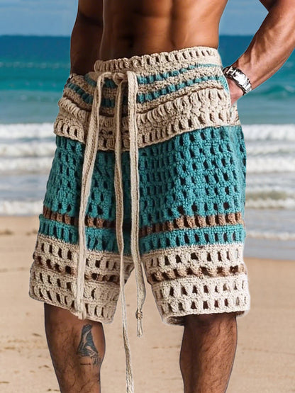 Crochet Knit Drawstring Shorts – Beach Ready Style 6
