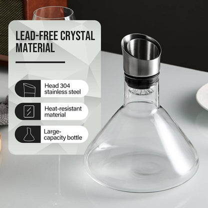 Crystal Glass Wine Decanter Aerator Carafe 2
