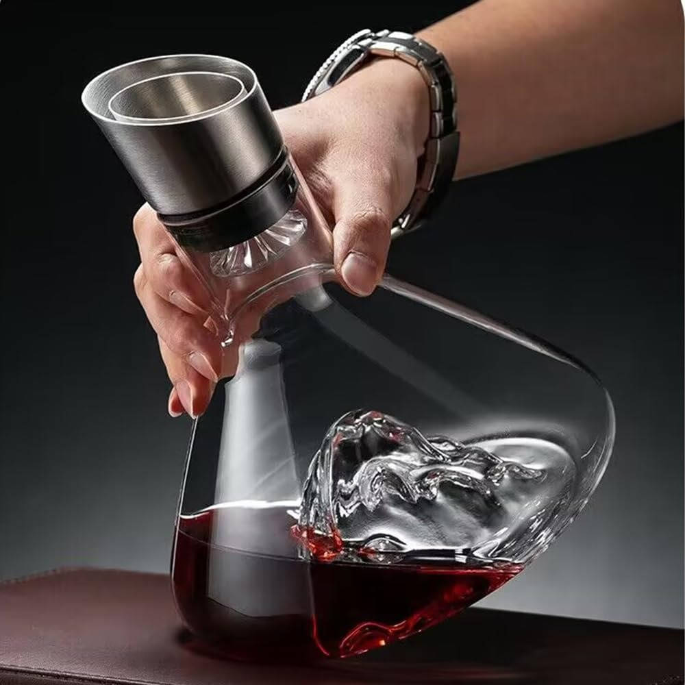 Crystal Glass Wine Decanter Aerator Carafe 4