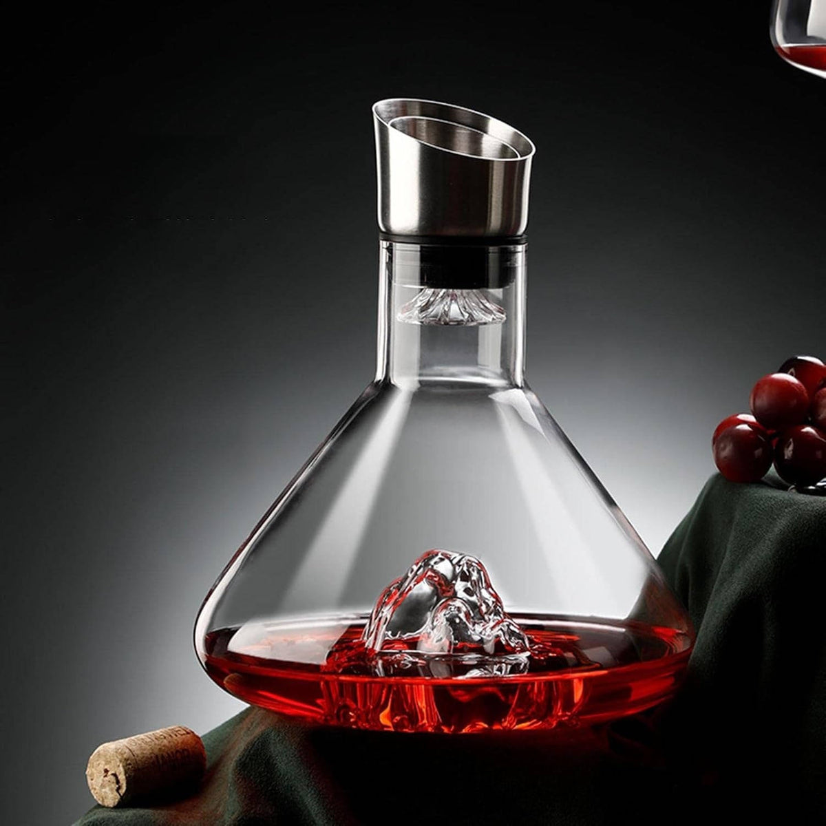 Crystal Glass Wine Decanter Aerator Carafe 6