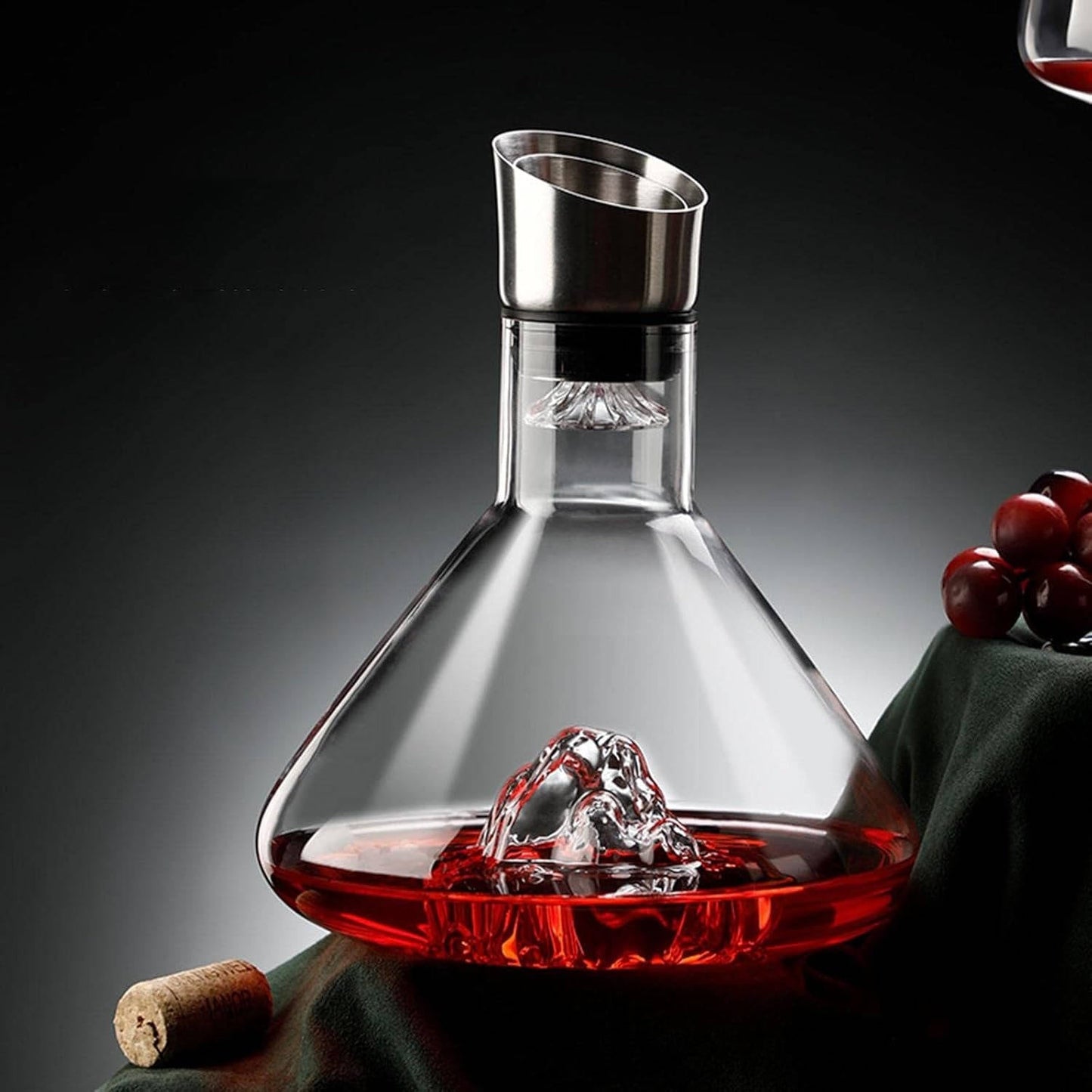 Crystal Glass Wine Decanter Aerator Carafe 6