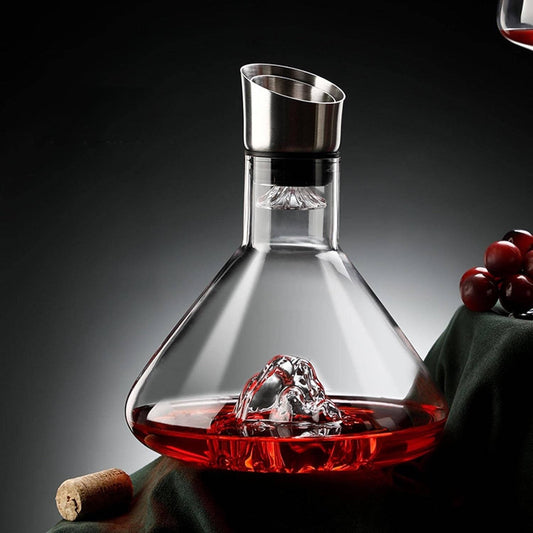 Crystal Glass Wine Decanter Aerator Carafe 6