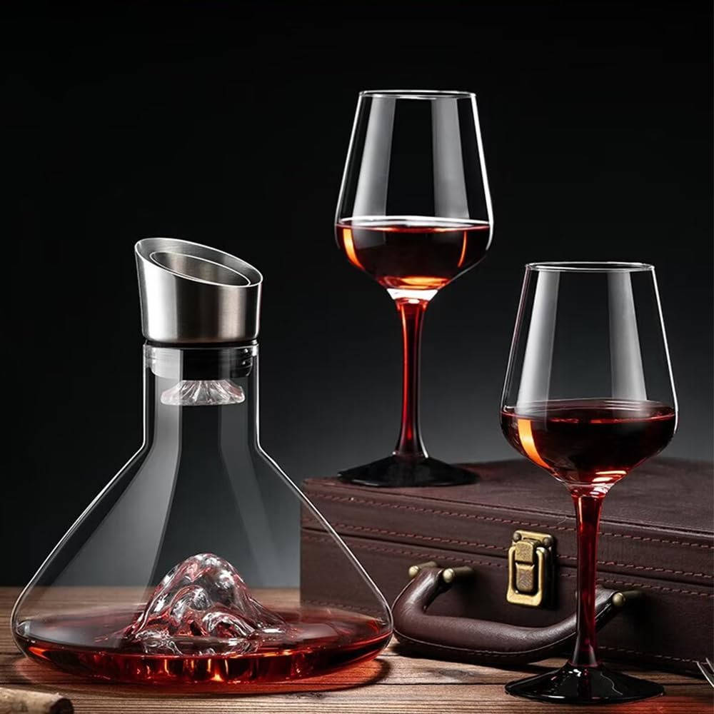 Crystal Glass Wine Decanter Aerator Carafe 7