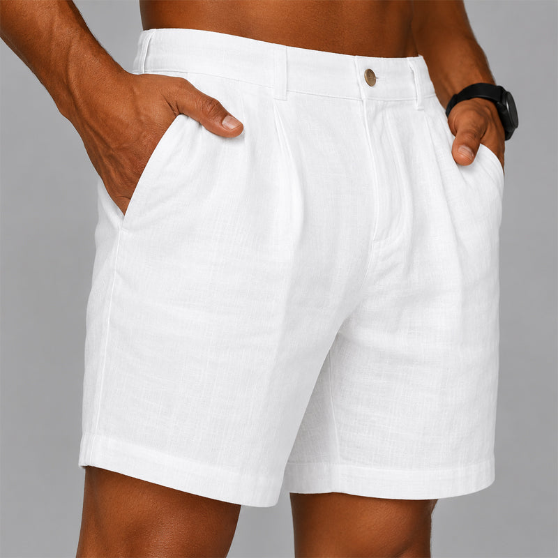 Daniel | Textured Pleated Casual Shorts 0