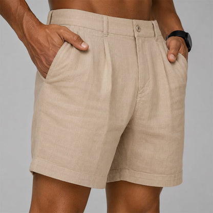 Daniel | Textured Pleated Casual Shorts 1