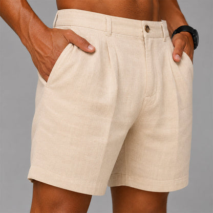 Daniel | Textured Pleated Casual Shorts 2