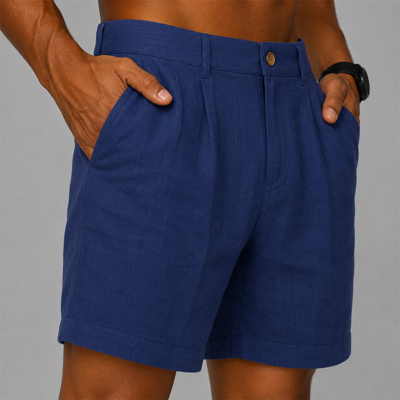 Daniel | Textured Pleated Casual Shorts 3
