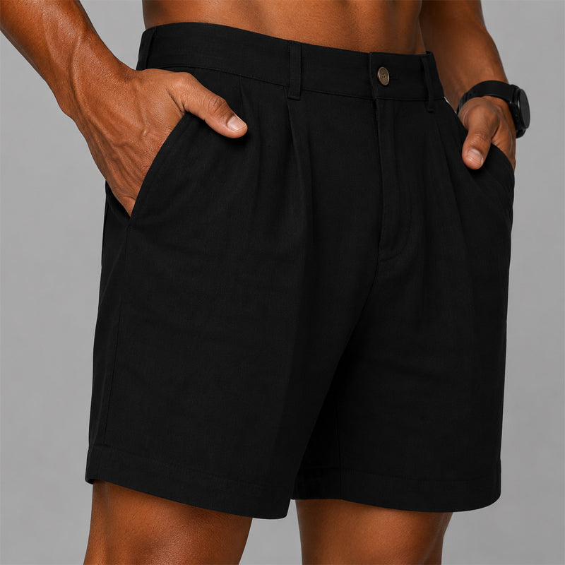 Daniel | Textured Pleated Casual Shorts 4