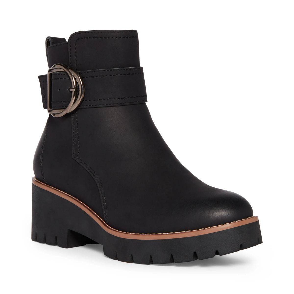 Dara Black Bootie | Waterproof Leather and Suede, Comfortable Heel 0