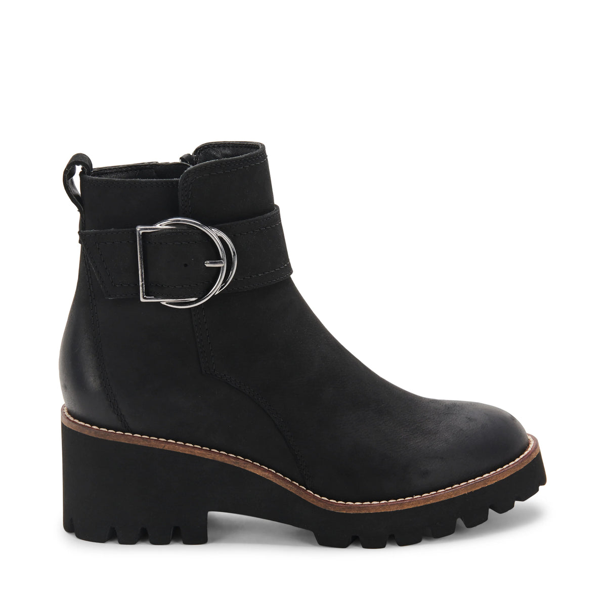 Dara Black Bootie | Waterproof Leather and Suede, Comfortable Heel 3