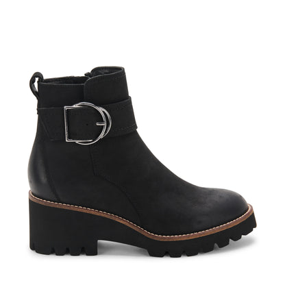 Dara Black Bootie | Waterproof Leather and Suede, Comfortable Heel 3