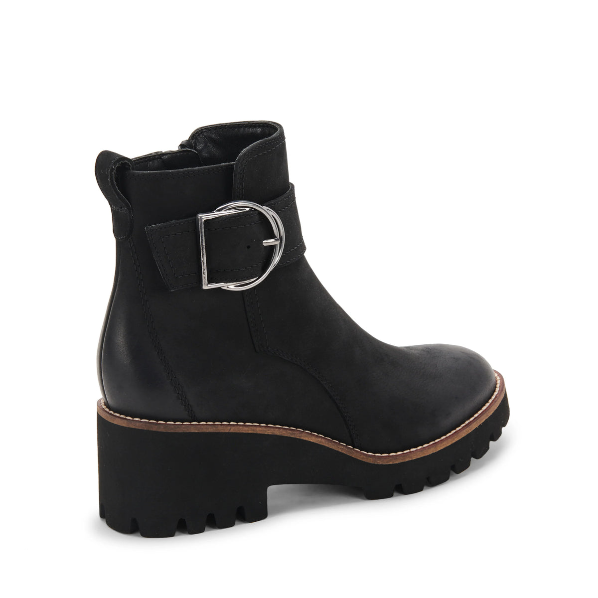 Dara Black Bootie | Waterproof Leather and Suede, Comfortable Heel 5