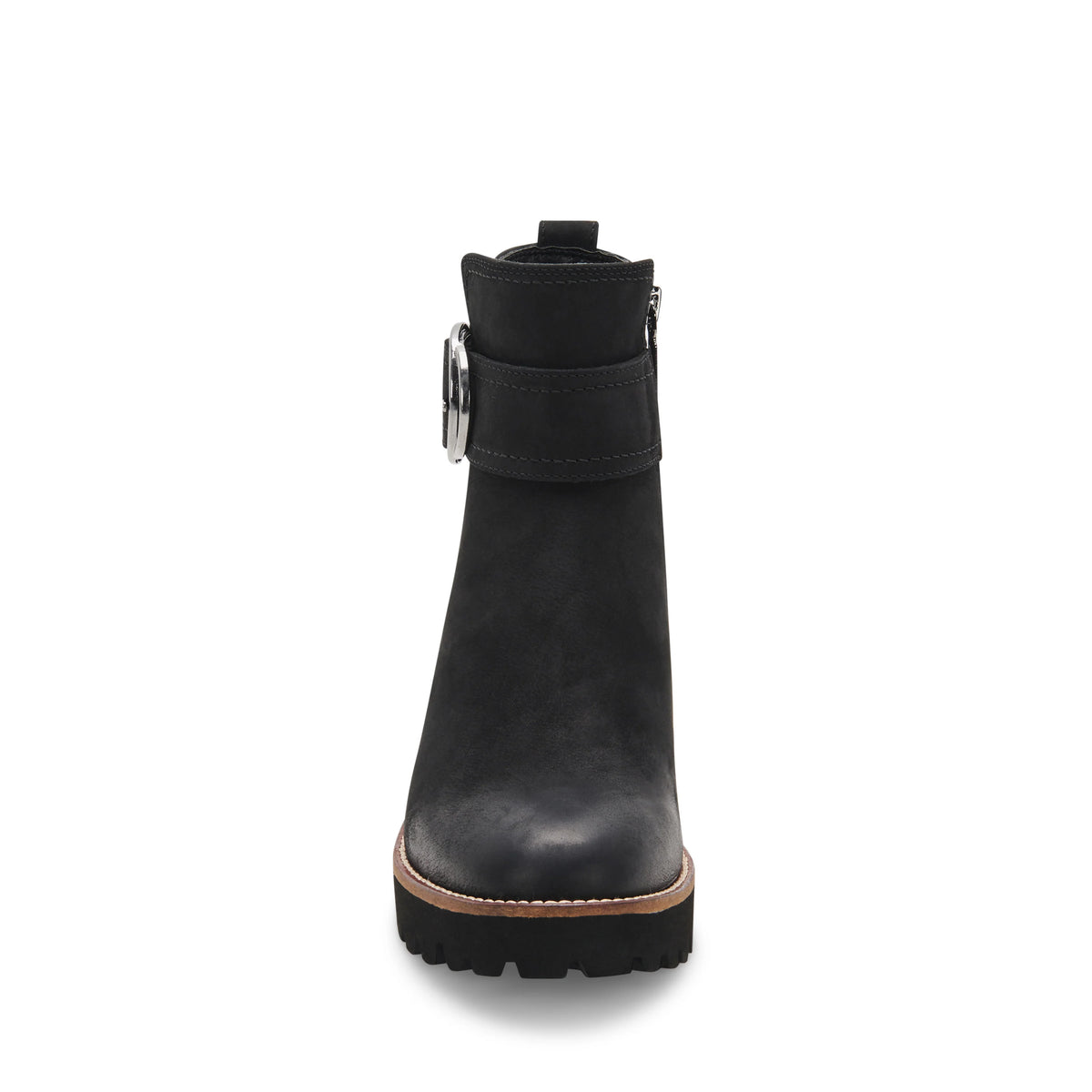 Dara Black Bootie | Waterproof Leather and Suede, Comfortable Heel 8