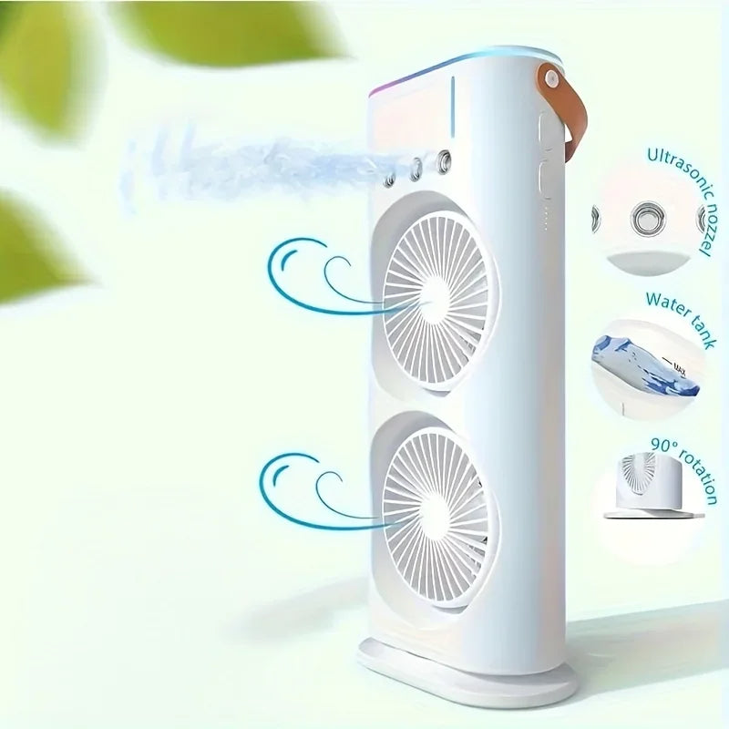 Double Head Portable Air Conditioner Fan 2