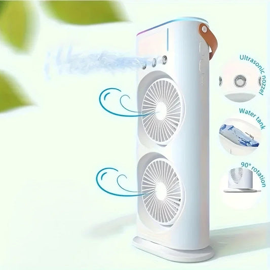 Double Head Portable Air Conditioner Fan 2