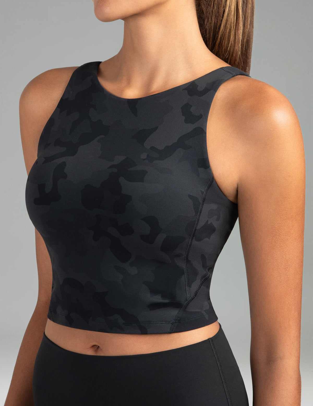Dreamlux High Neck U-Back Workout Tank Top w/ Removable Padded Cups 11